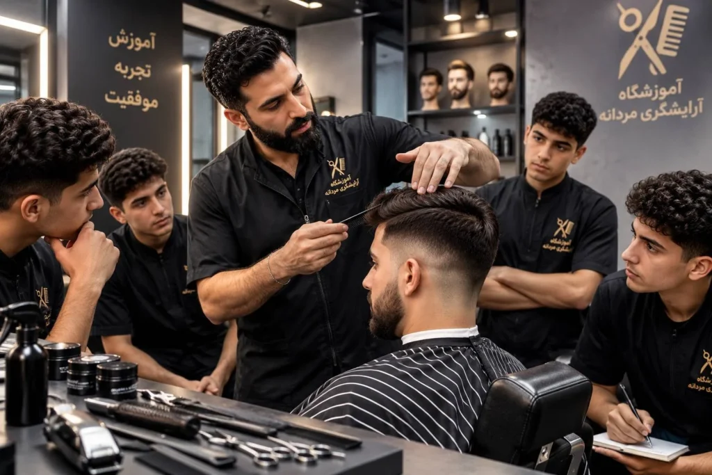 آموزشگاه ارایشگری مردانه اصفهان آموزشگاه ارایشگری مردانه