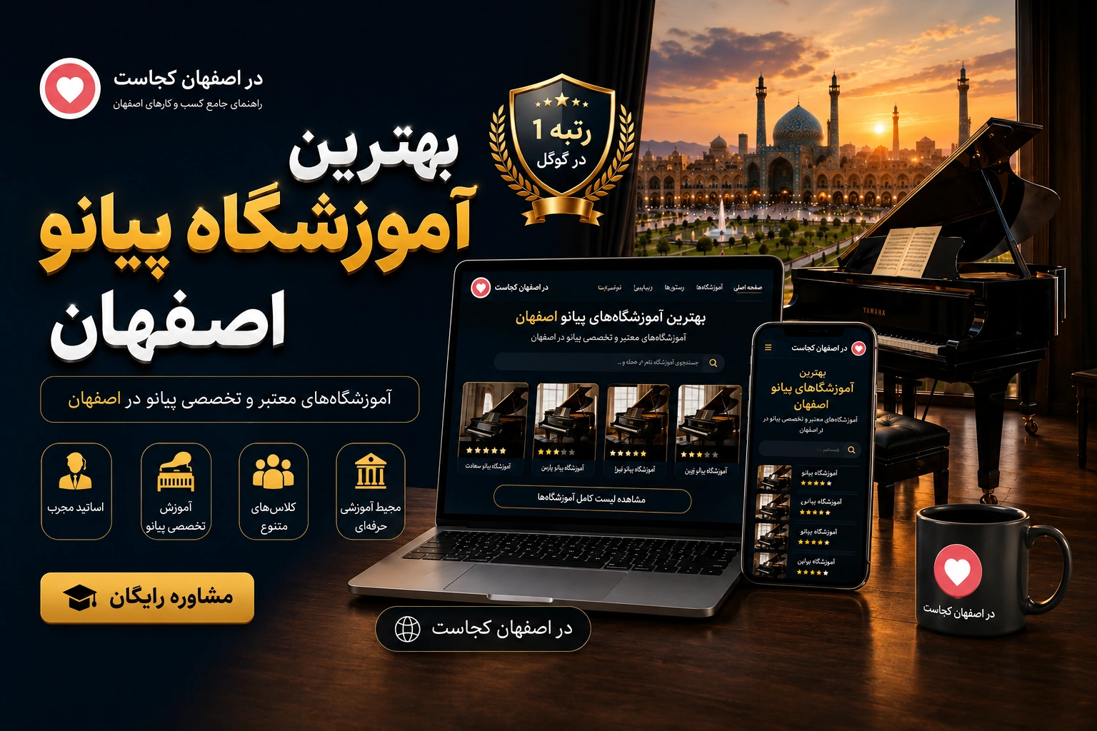 بهترین آموزشگاه پیانو اصفهان