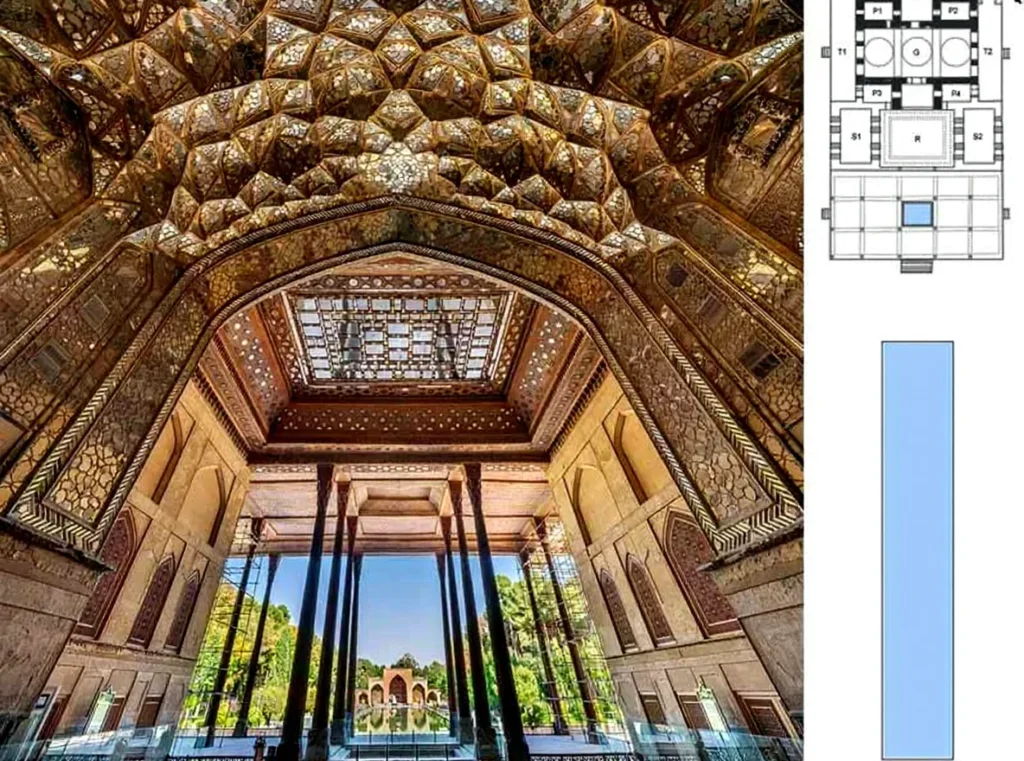 معماری کاخ چهلستون اصفهان