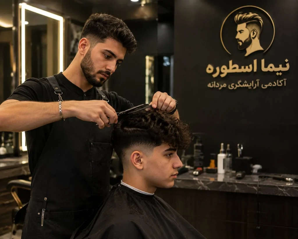 آموزشگاه ارایشگری مردانه اصفهان
آکادمی آرایشگری مردانه نیما اسطوره