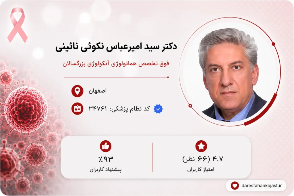بهترین دکتر آنکولوژیست اصفهان