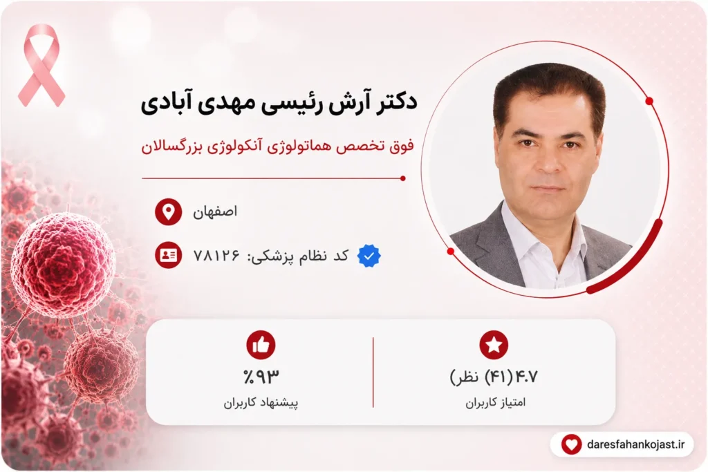 بهترین دکتر آنکولوژیست اصفهان