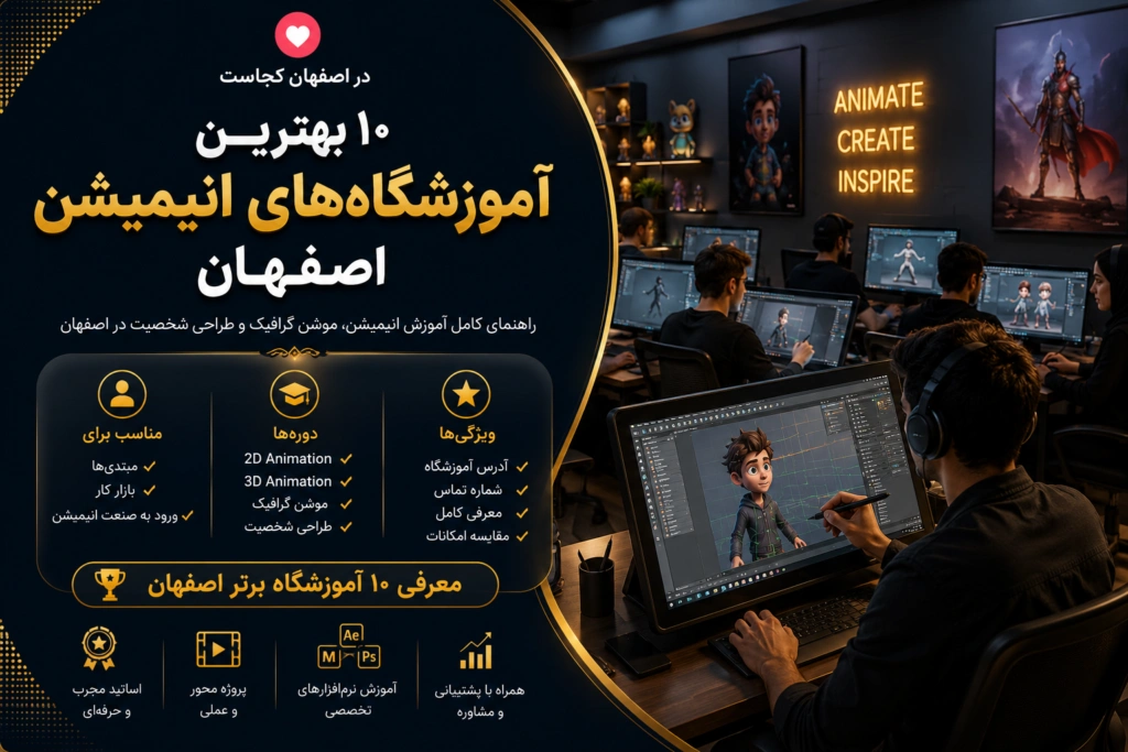 بهترین آموزشگاه انیمیشن سازی اصفهان - در اصفهان کجاست