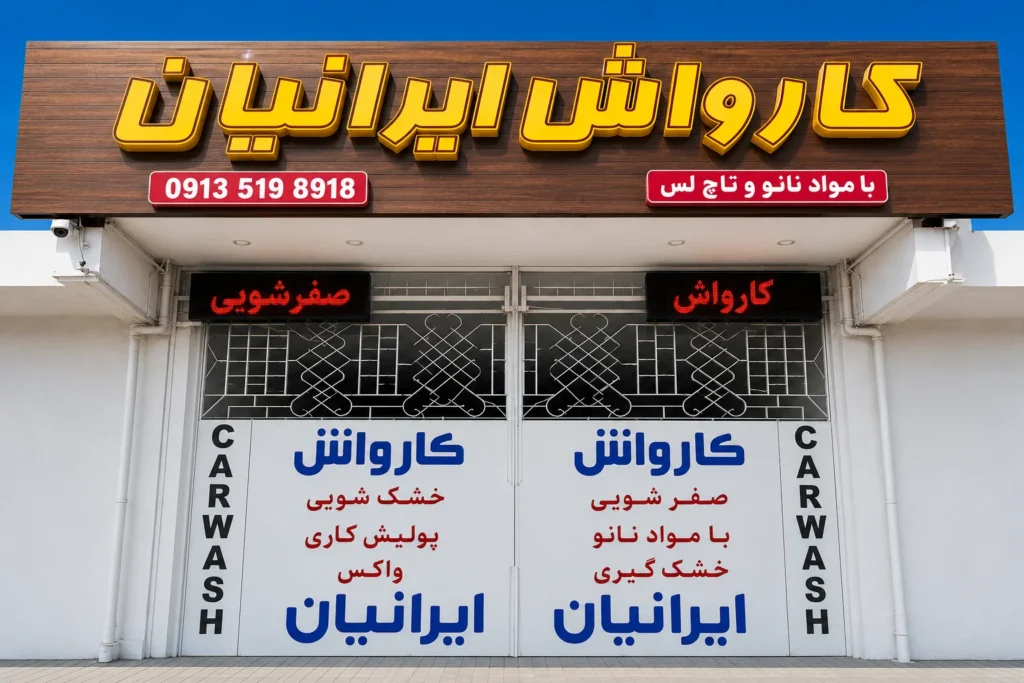 کارواش ایرانیان صفرشویی خودرو در بهترین کارواش اصفهان 