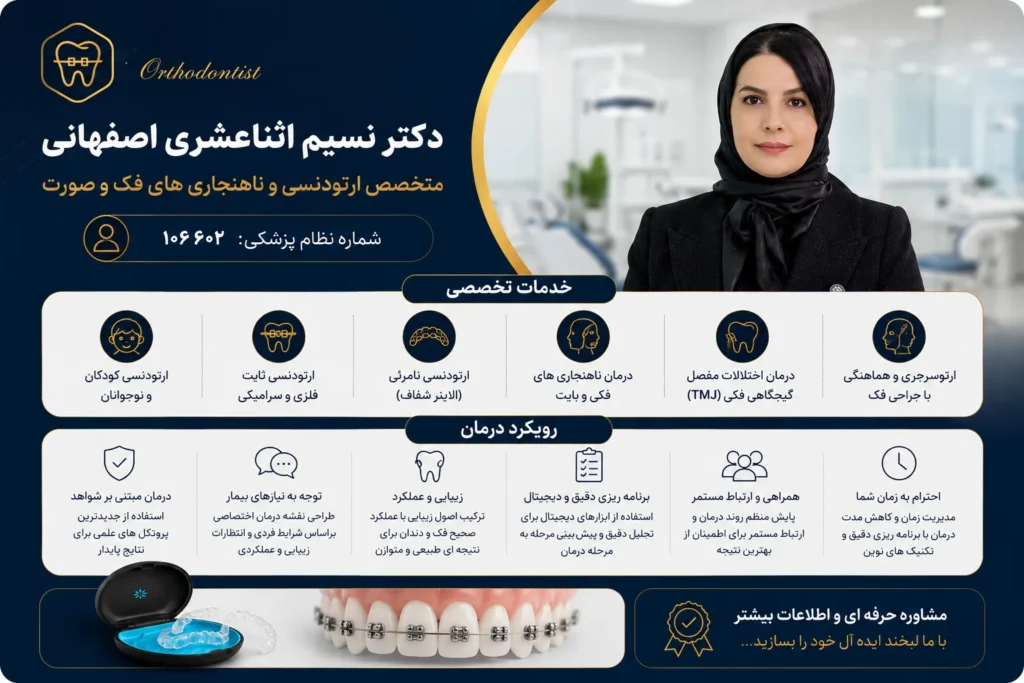 دکتر نسیم اثناعشری اصفهانی کلینیک ارتودنسی مجهز در اصفهان