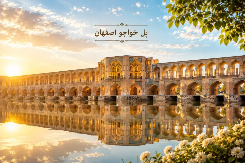 پل خواجو، از زیباترین جاذبه‌های تفریحی اصفهان.