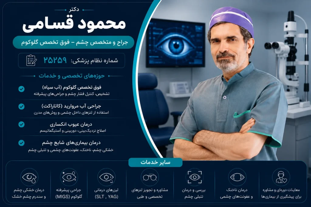 پروفایل دکتر محمود قسامی، بهترین دکتر فوق تخصص چشم اصفهان