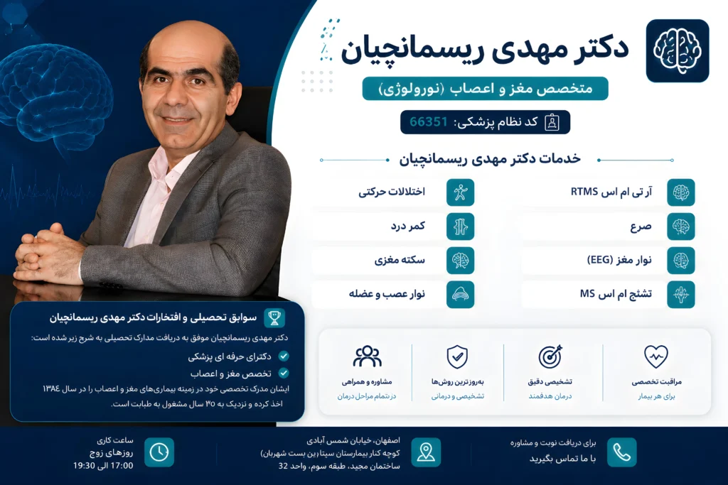پروفایل دکتر مهدی ریسمانچیان، بهترین دکتر متخصص مغز و اعصاب اصفهان